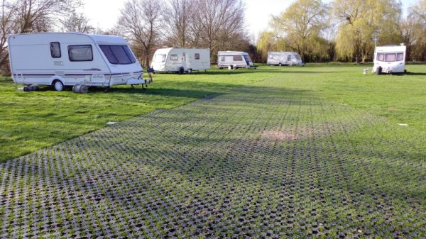 PERFO AK geogrid used for reinforcing caravan and RV parks
